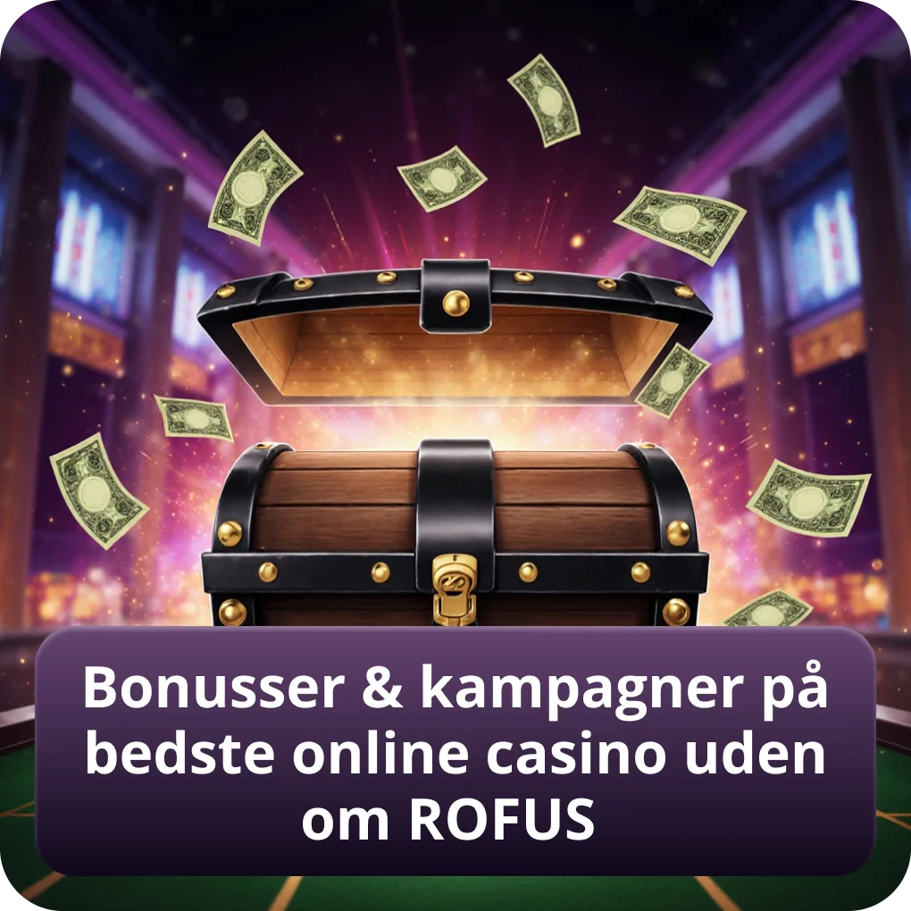 Oversigt over velkomstbonusser, free spins og løbende kampagner på casinoer uden ROFUS for danske spillere Bonusser og kampagner på de bedste online casinoer uden om ROFUS