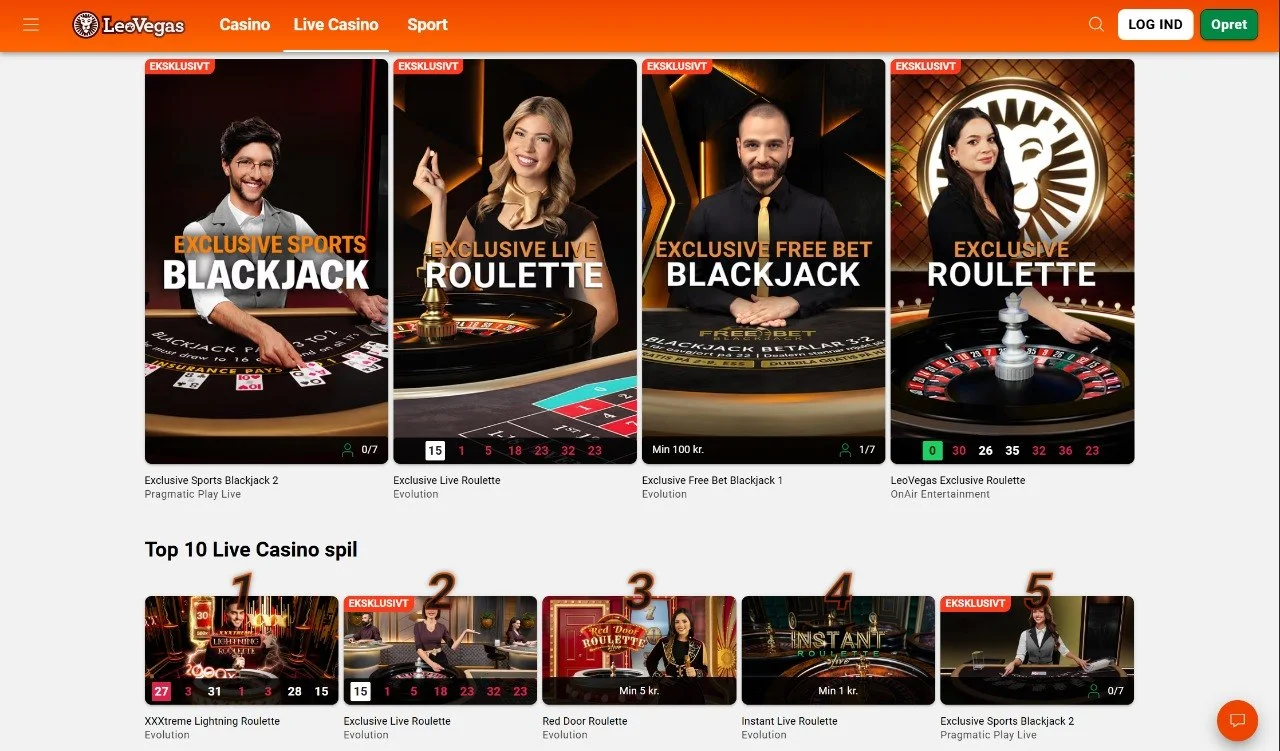 LeoVegas – Bedste PayPal Casino uden ROFUS